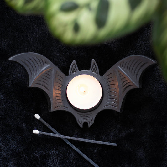 Gothic Bat Theelichtkaarshouder
