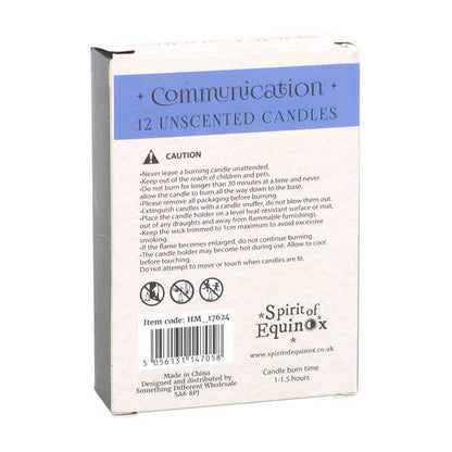 Blue Communication Magic Spell-kaarsen (set van 12)