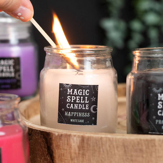 White Sage 'Happiness' Magic Spell mini-kaarsenpot