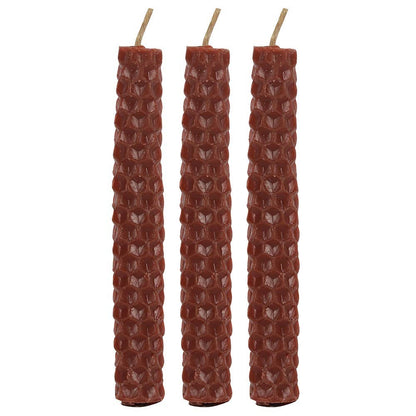 Magische spreukkaarsen van bruine bijenwas (Set van 6)
