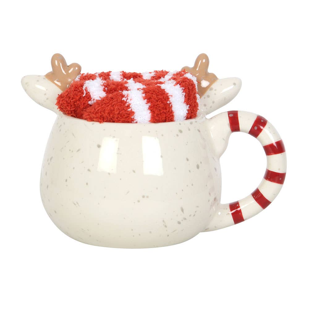 Rudolph Reindeer kerstmok en -sokken, set