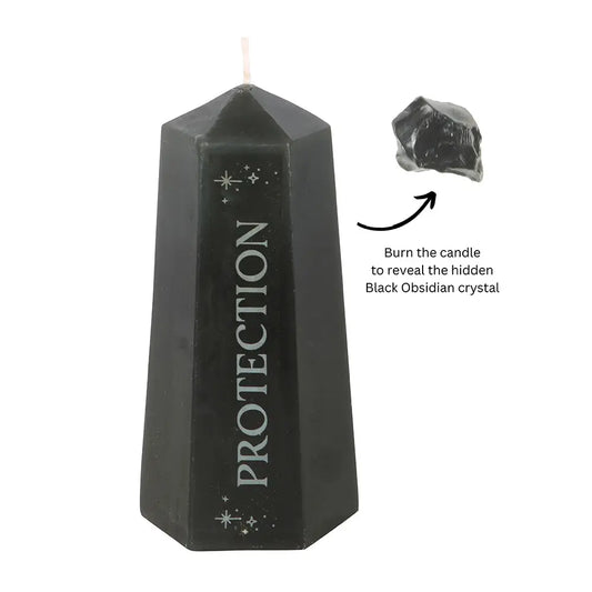 Protection met ruwe zwarte obsidiaan
