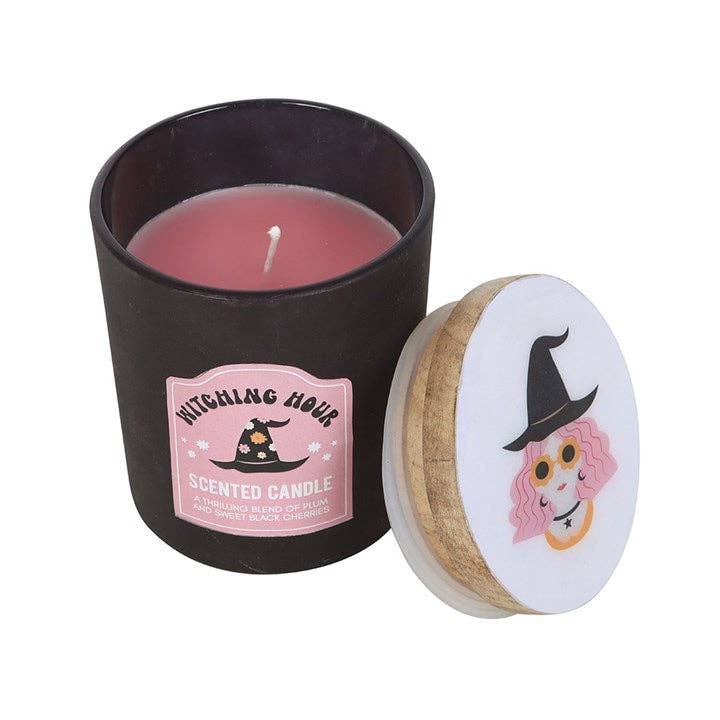Heksenuur Pruim en Zwarte Kers Halloween Kaars
