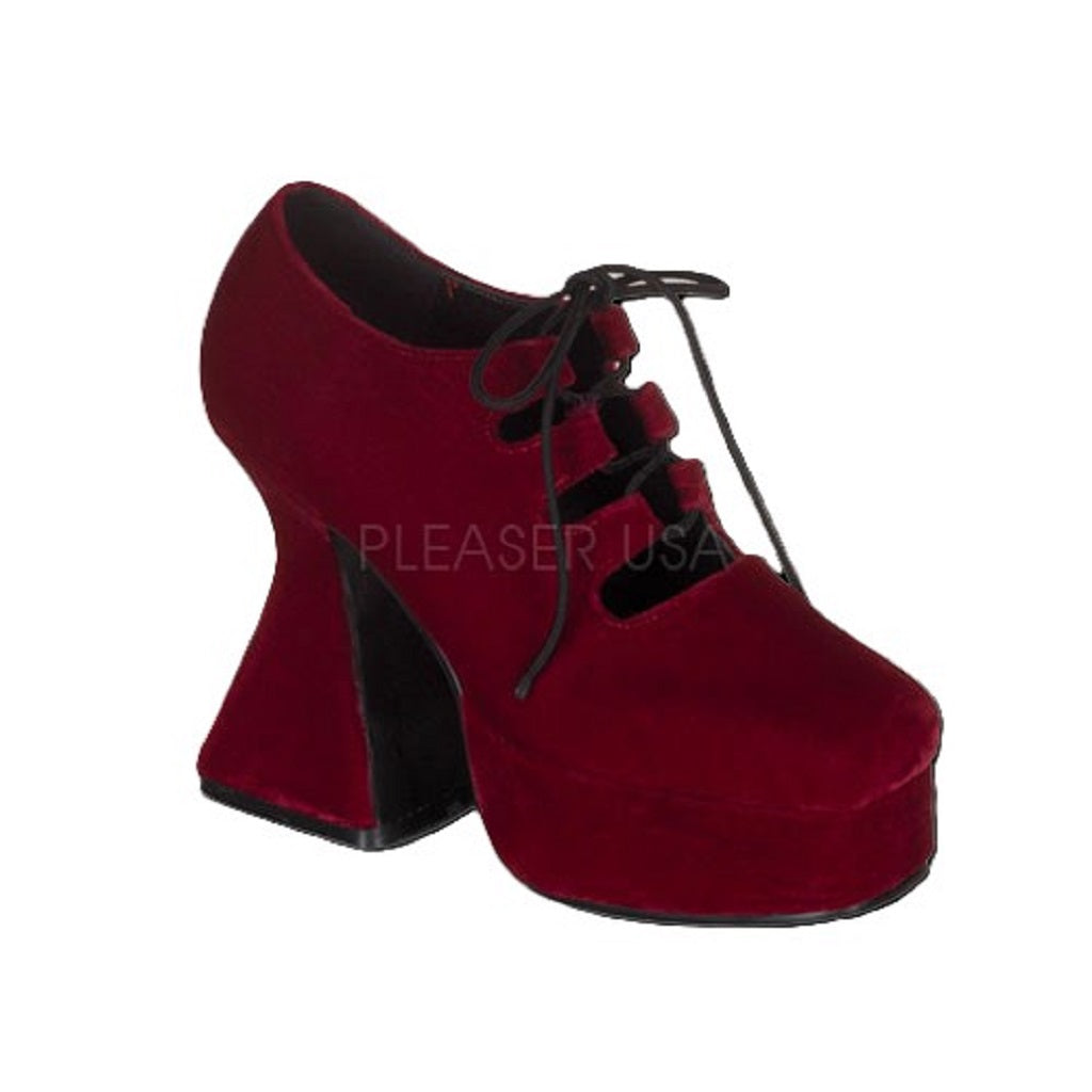 Demonia - Witch-130 Vintage Velvet Red - Mt. 37