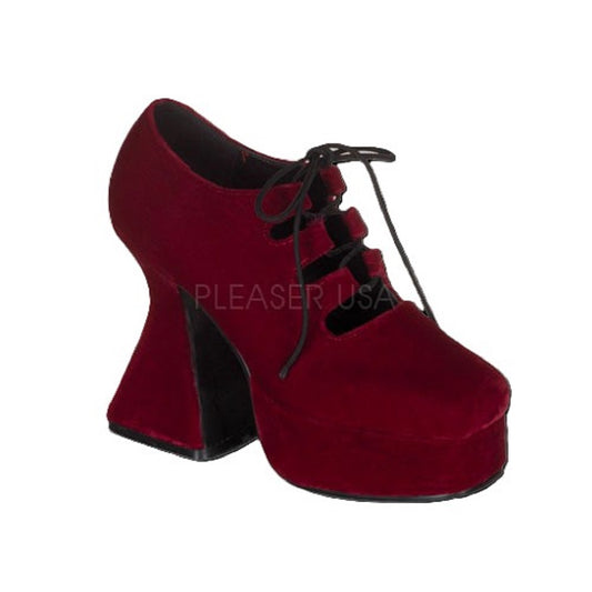 Demonia - Witch-130 Vintage Velvet Red - Mt. 37