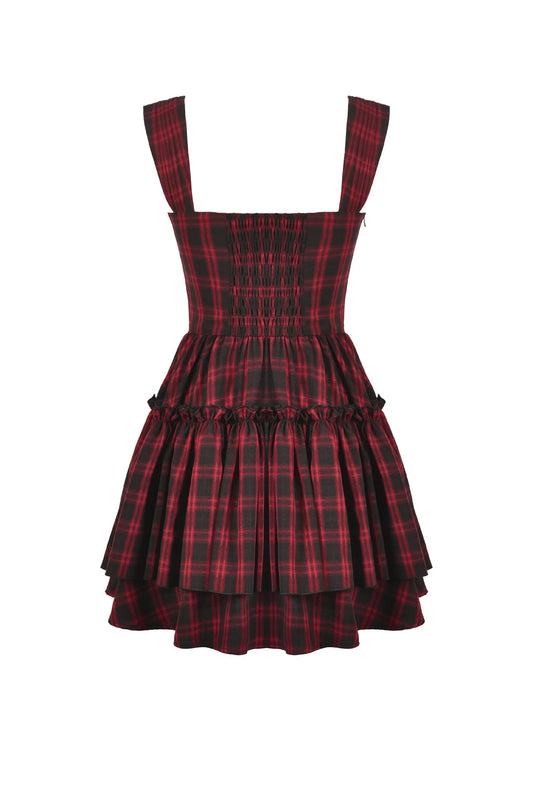 Crimson Tartan Jurk