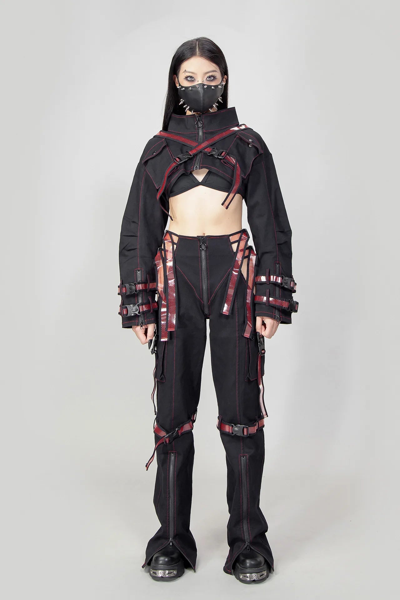 Cyber Doll Red Crop Jas