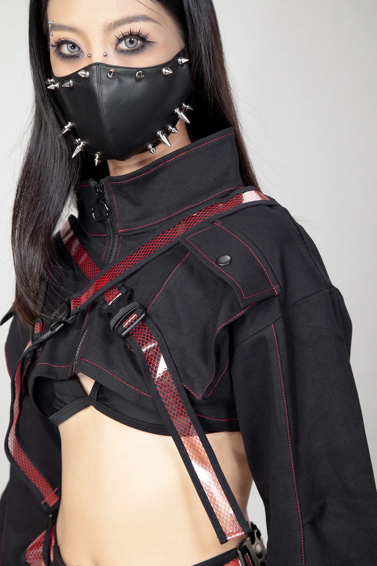 Cyber Doll Red Crop Jas