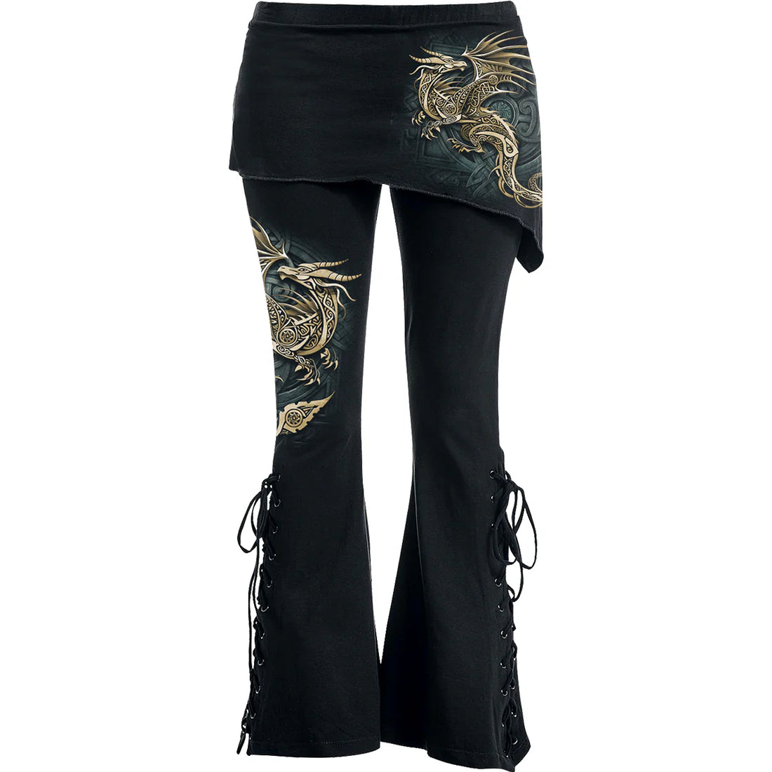 Spiral - Celtic Dragon 2in1 bootcut leggings met rok