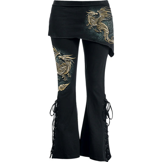 Spiral - Celtic Dragon 2in1 bootcut leggings met rok