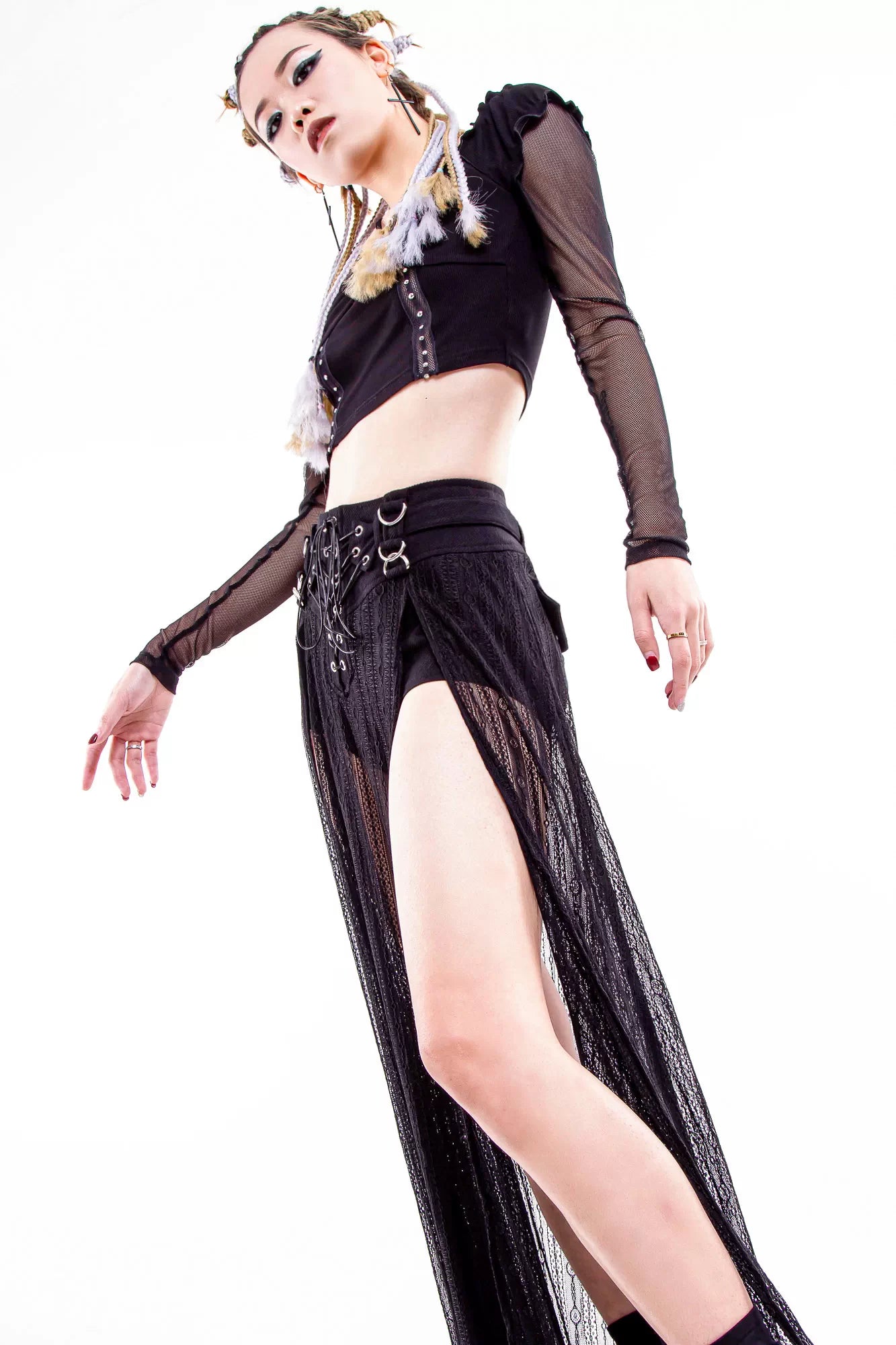 Sagittaria Shorts met Mesh Rok
