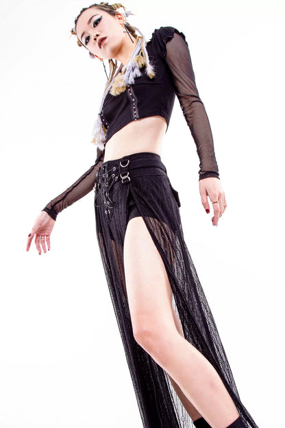 Sagittaria Shorts met Mesh Rok