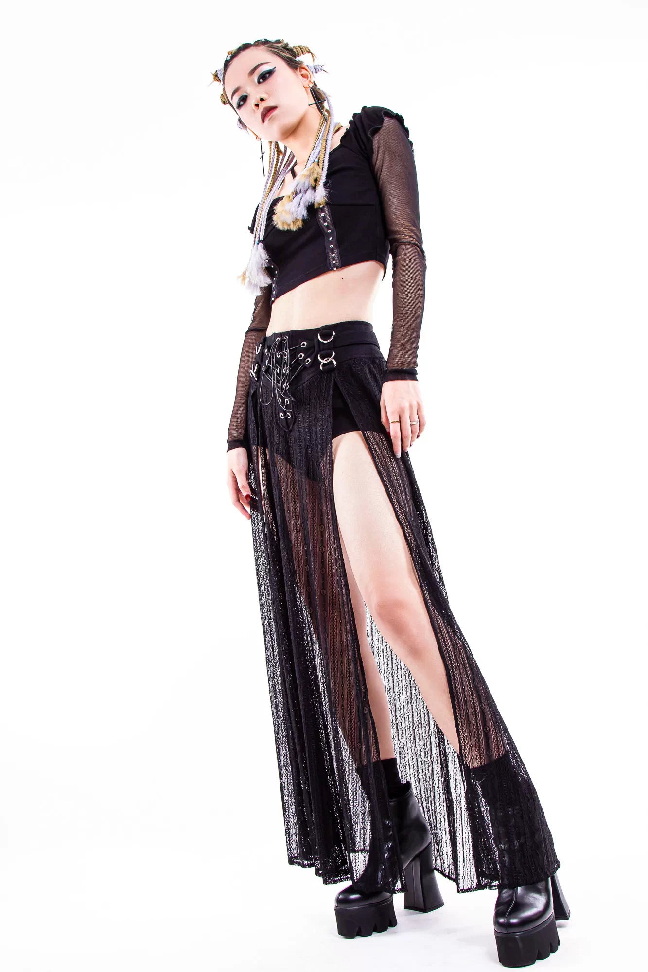 Sagittaria Shorts met Mesh Rok