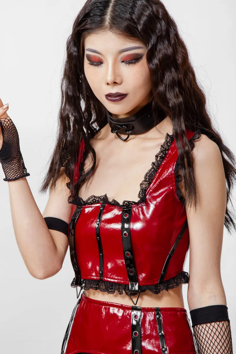 Faerie Doll Red PVC Top