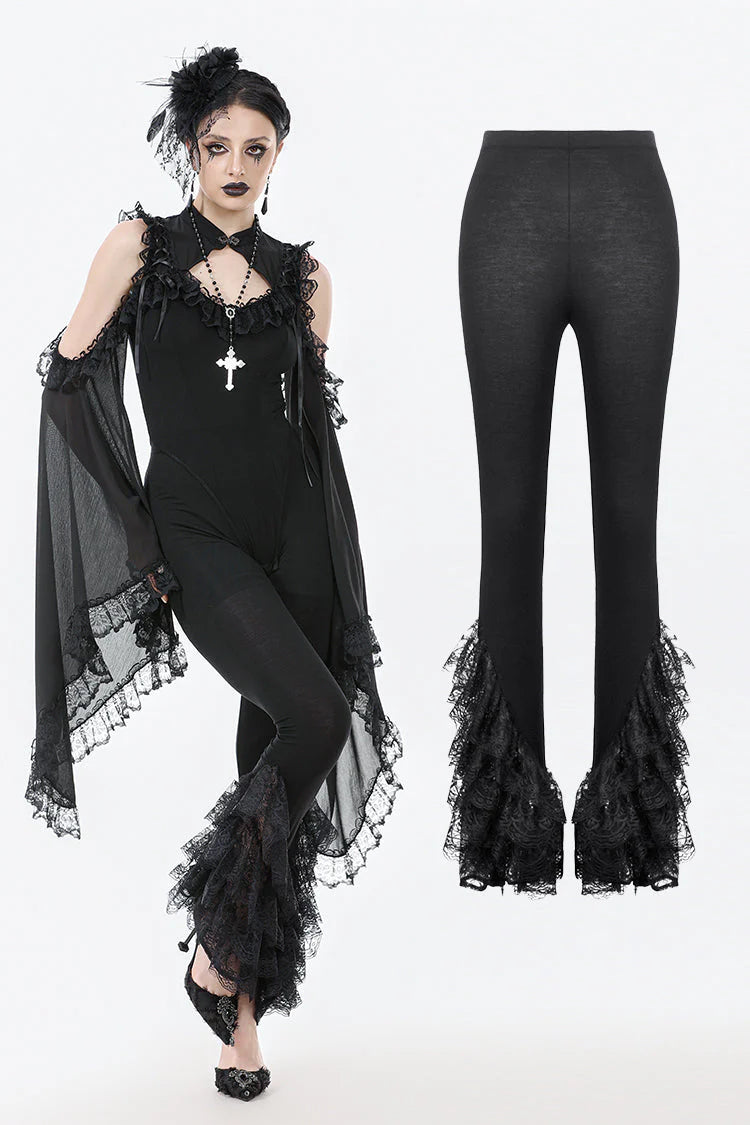 Black Blossom Broek/Leggings