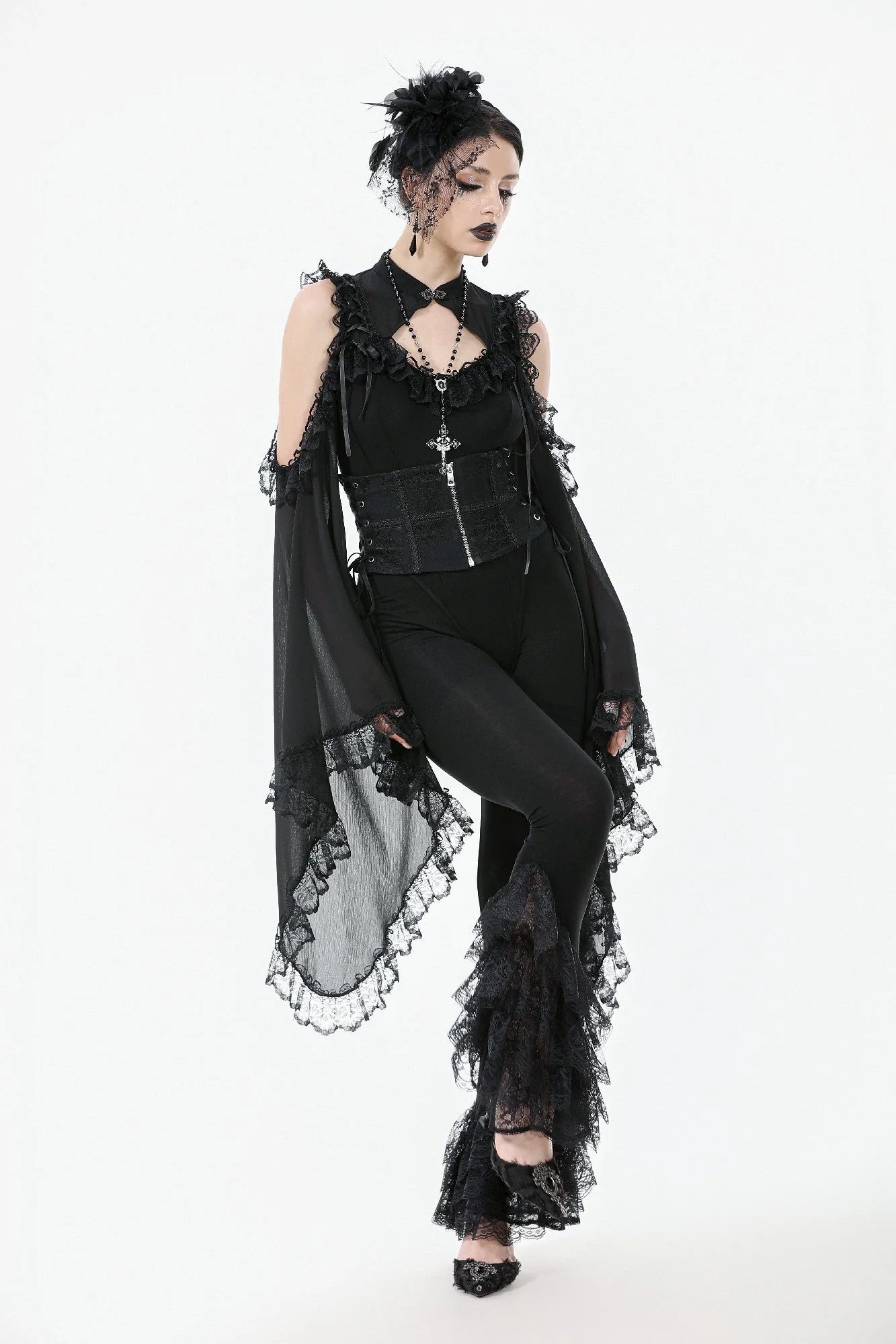 Black Blossom Broek/Leggings