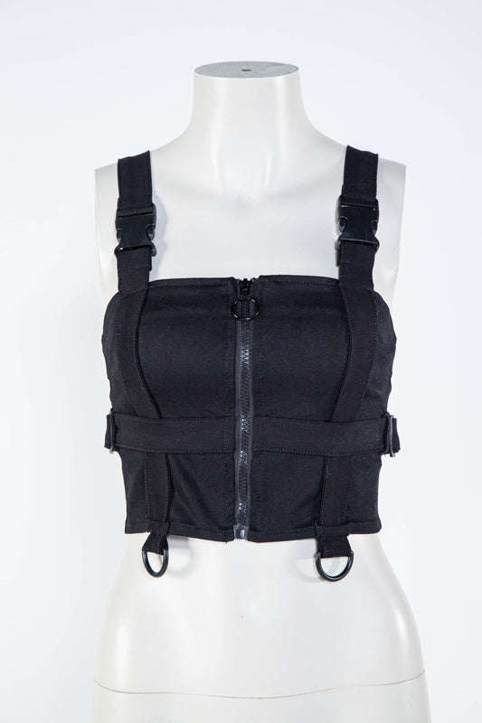 Cyber Doll Black Crop Top