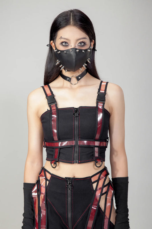 Cyber Doll Red Crop Top