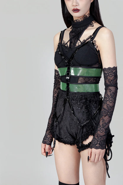 Kinky Cat Harnas Green