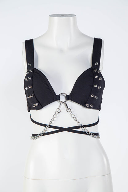 Cyber Doll Spiked Bra Top
