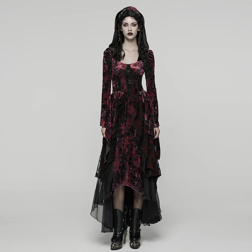 Gothic Marble Jurk Zwart