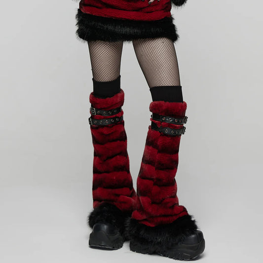 Hex Fur Blood Red Beenwarmers