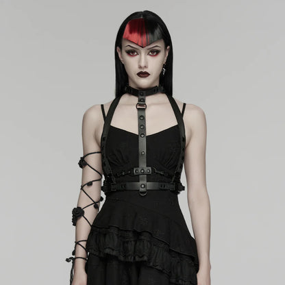 Punk Rave - Necromancer Vertebrae - Spine Harness Zwart
