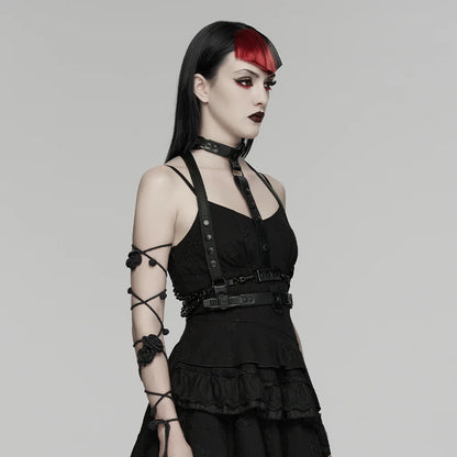 Punk Rave - Necromancer Vertebrae - Spine Harness Zwart