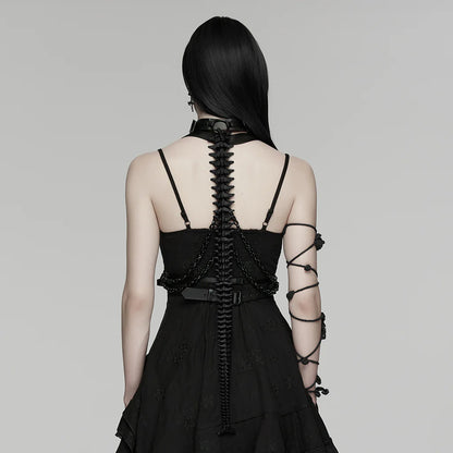Punk Rave - Necromancer Vertebrae - Spine Harness Zwart
