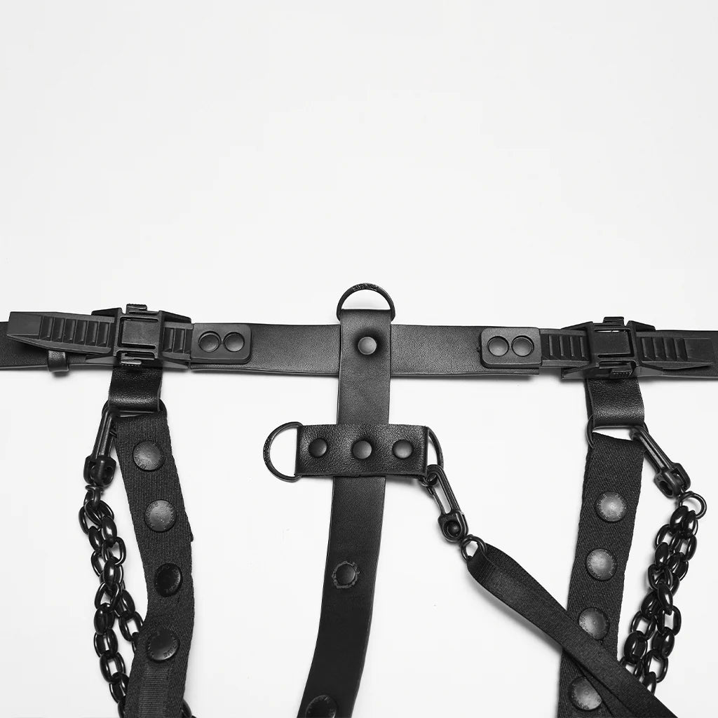 Punk Rave - Necromancer Vertebrae - Spine Harness Zwart