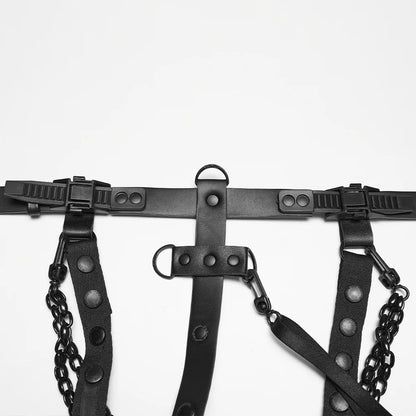 Punk Rave - Necromancer Vertebrae - Spine Harness Zwart