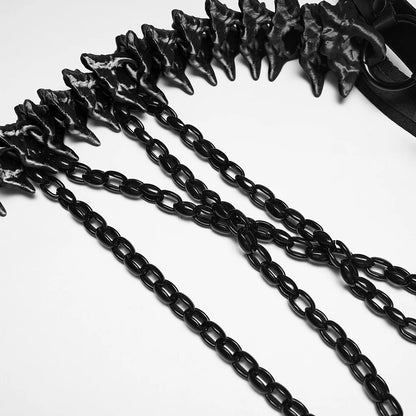 Punk Rave - Necromancer Vertebrae - Spine Harness Zwart