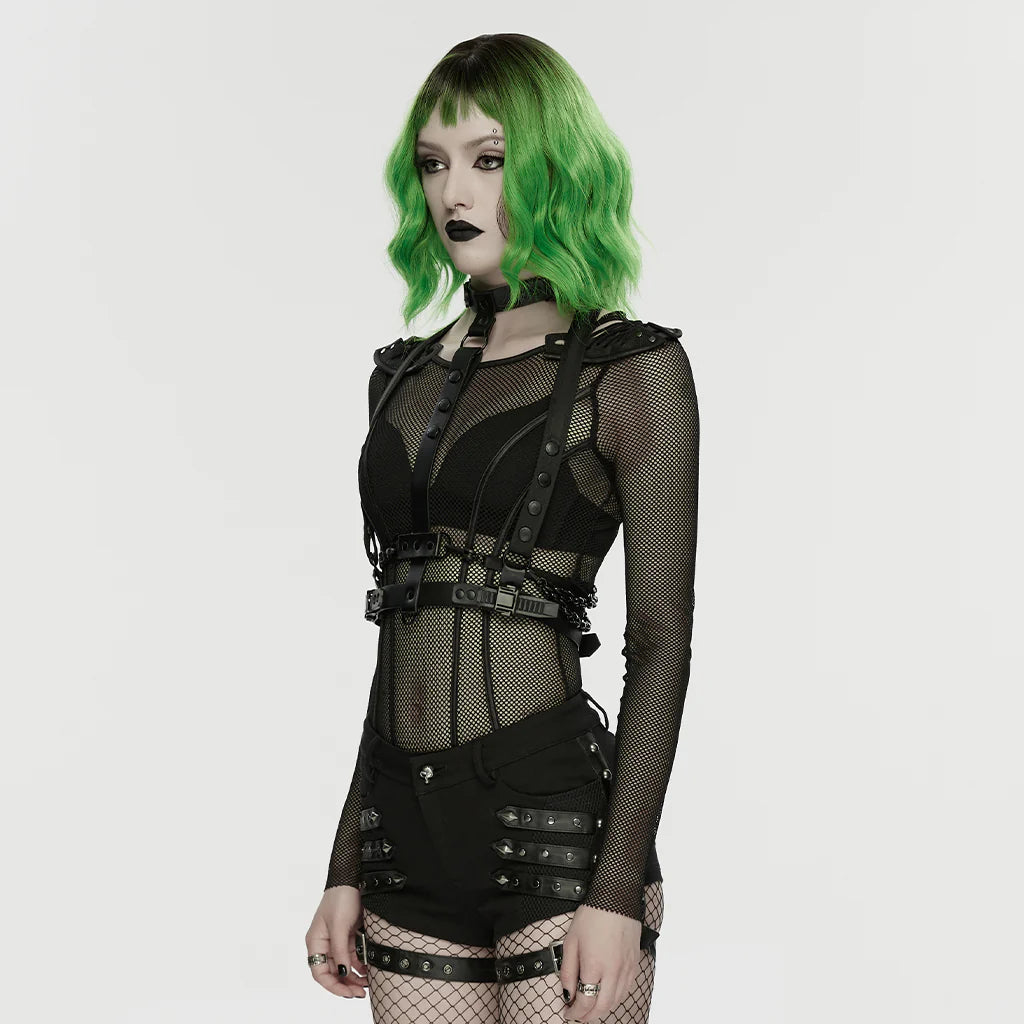 Punk Rave - Necromancer Vertebrae - Spine Harness Groen