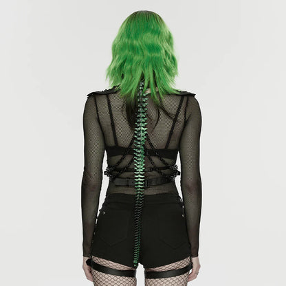 Punk Rave - Necromancer Vertebrae - Spine Harness Groen
