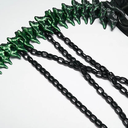 Punk Rave - Necromancer Vertebrae - Spine Harness Groen