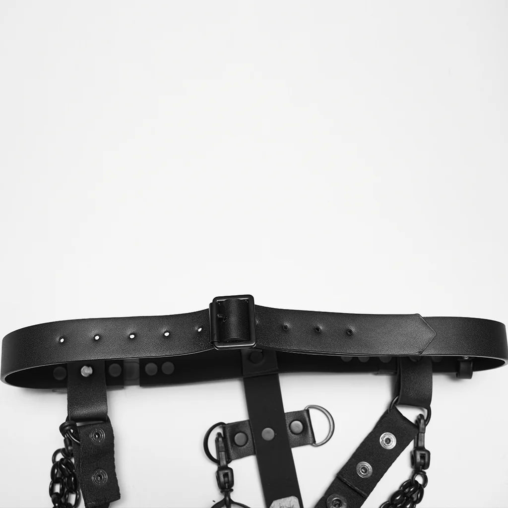 Punk Rave - Necromancer Vertebrae - Spine Harness Zwart