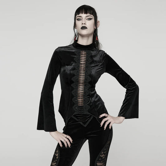 Eclipse Initiate Black Velvet Top