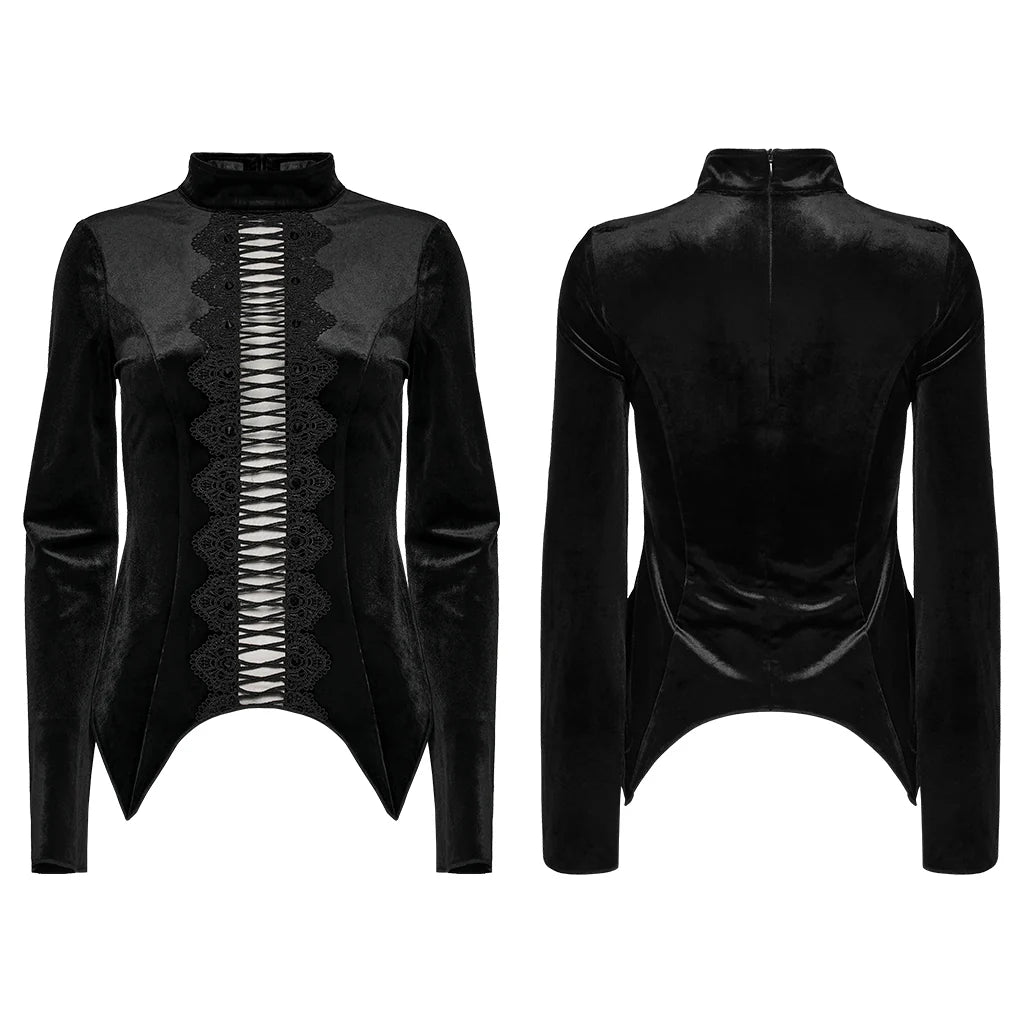 Eclipse Initiate Black Velvet Top