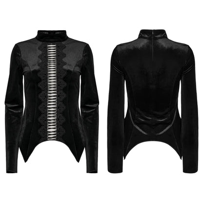 Eclipse Initiate Black Velvet Top