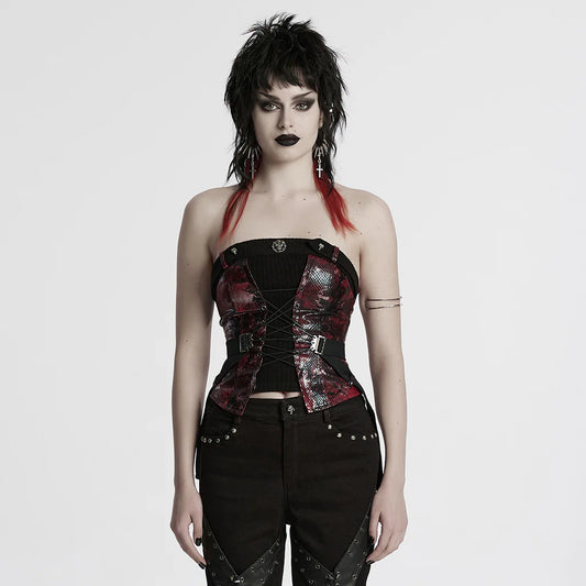 Snake Skin Tube Corset Top