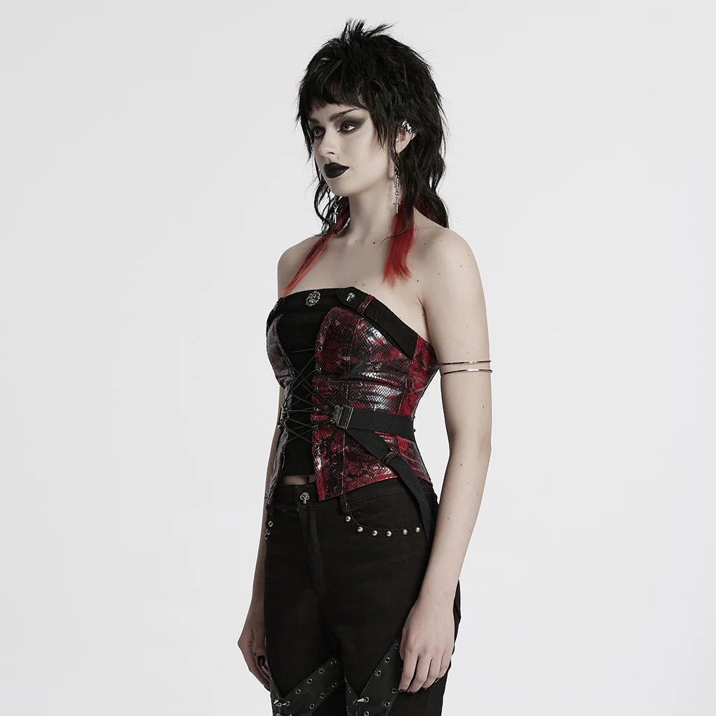 Snake Skin Tube Corset Top