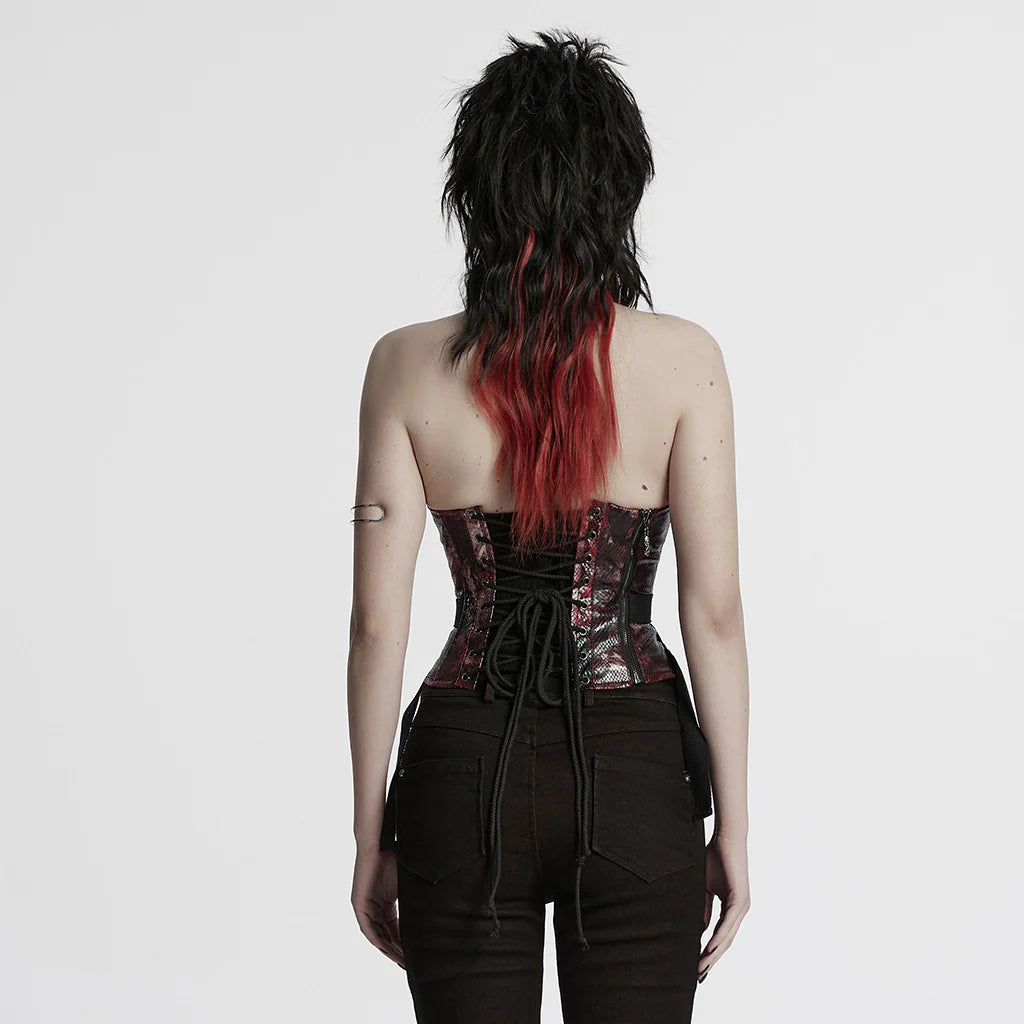 Snake Skin Tube Corset Top