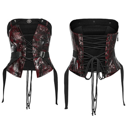Snake Skin Tube Corset Top
