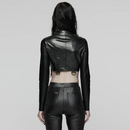 Electra Faux Leather Crop Top