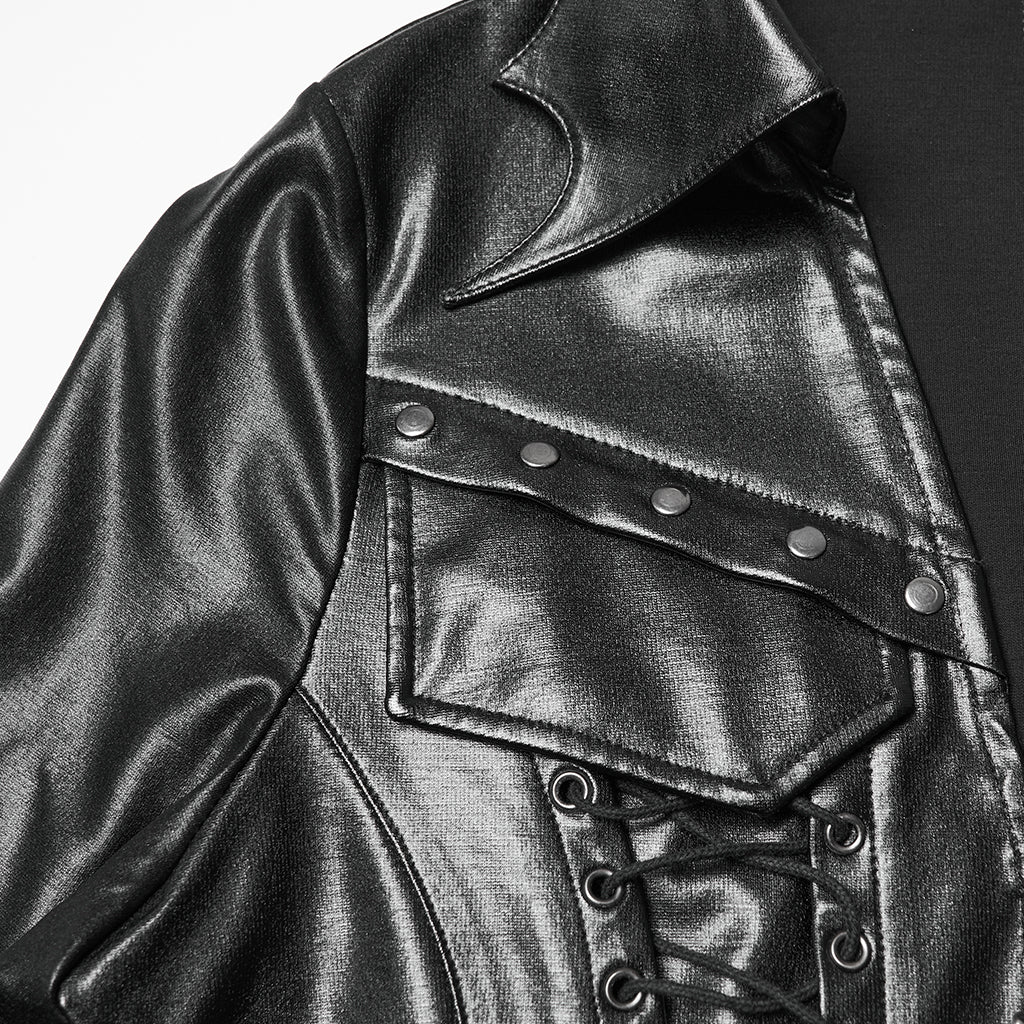 Electra Faux Leather Crop Top