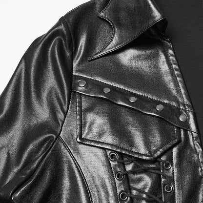 Electra Faux Leather Crop Top