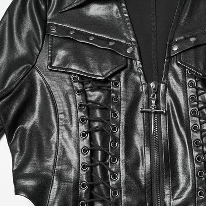 Electra Faux Leather Crop Top