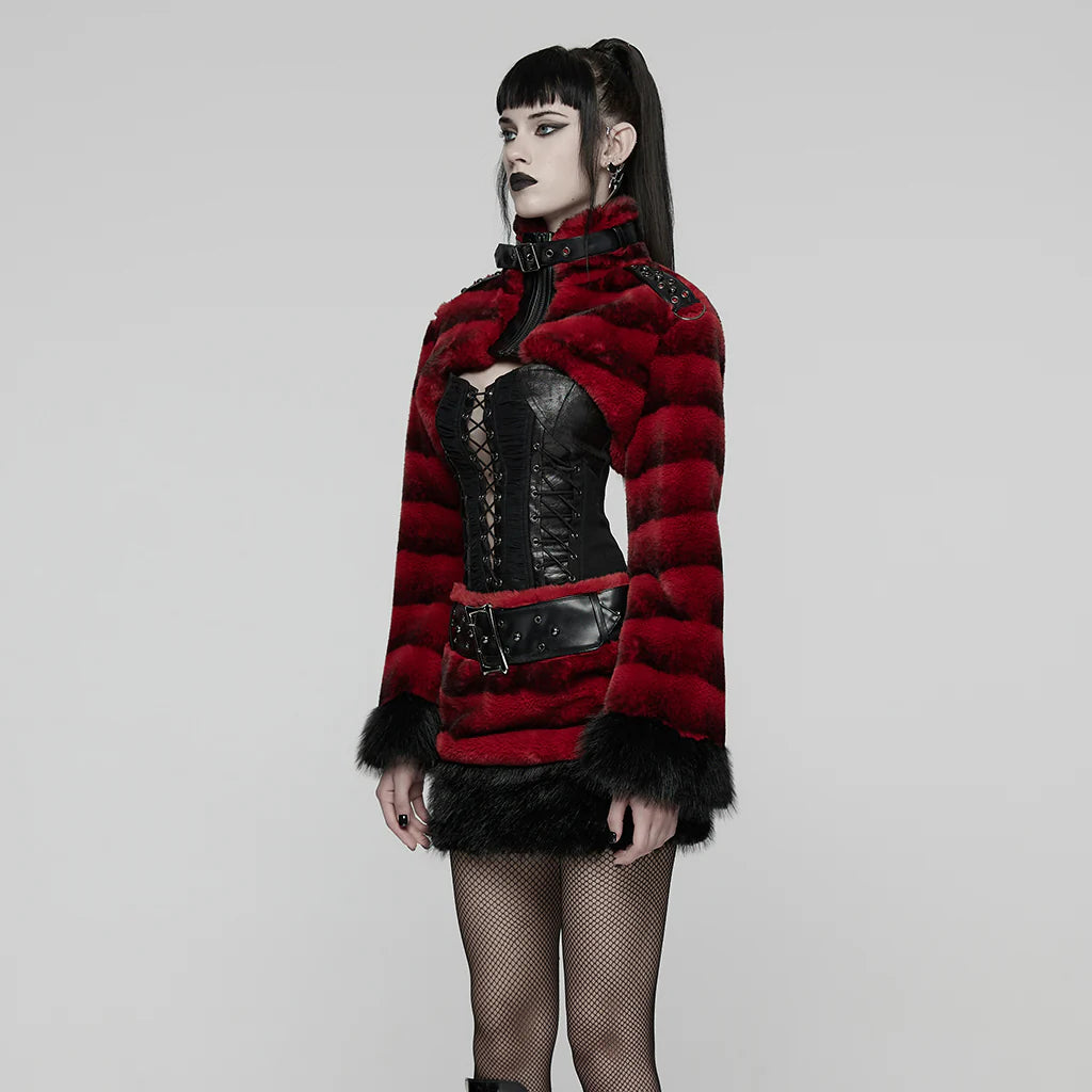Hex Fur Black Crop Jas
