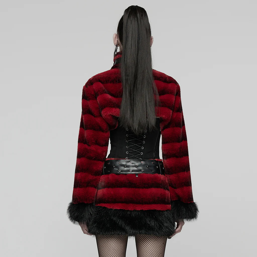 Hex Fur Black Crop Jas