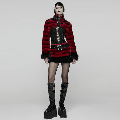 Hex Fur Black Crop Jas